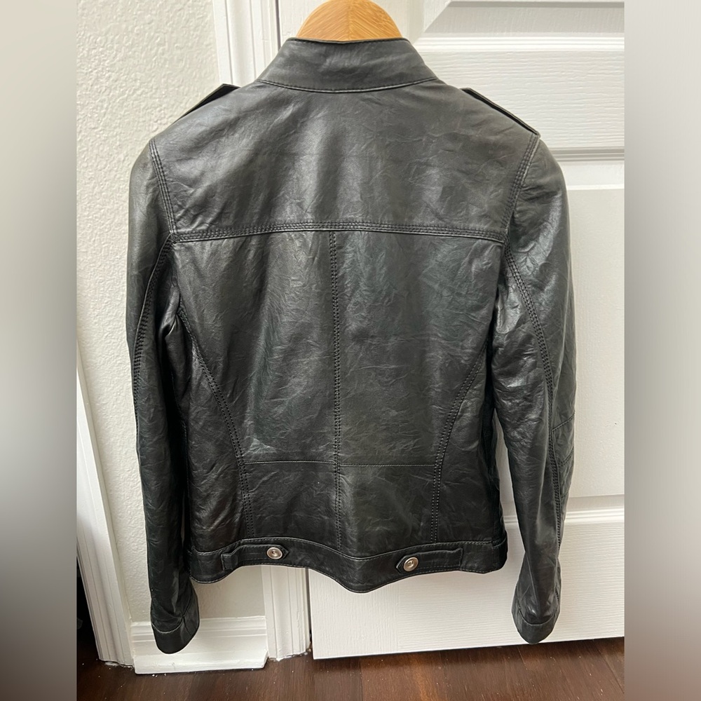 Real lambskin leather jacket - Picture 4 of 9